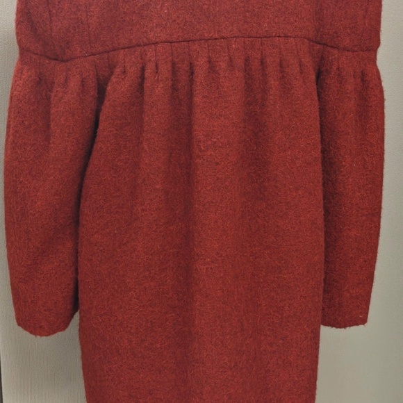 Carolina Herrera Atelier Prototype Red Wool Coat - Picture 2 of 7